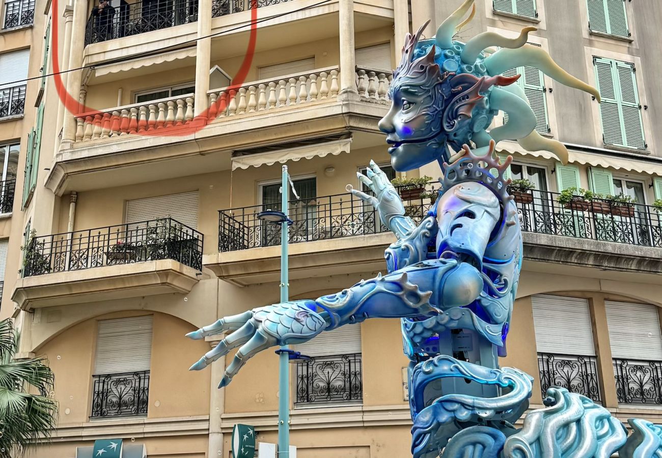 Studio a Menton - Studio al Victoria Palace - Vista mare e Festa del Limone