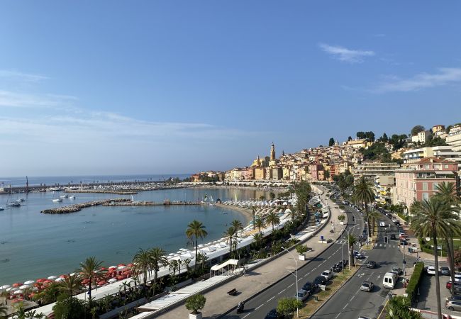 Studio à Menton - Studio lumineux au Rocamare, toit-terrasse avec piscine Studio à Menton - Studio lumineux au Rocamare, toit-terrasse avec piscine