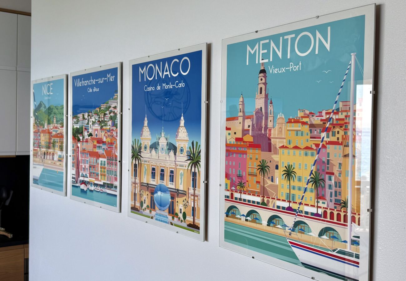 Studio à Menton - Studio avec magnifique vue mer